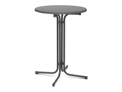Barový stôl - Ø 80 cm - rozkladací - sivý