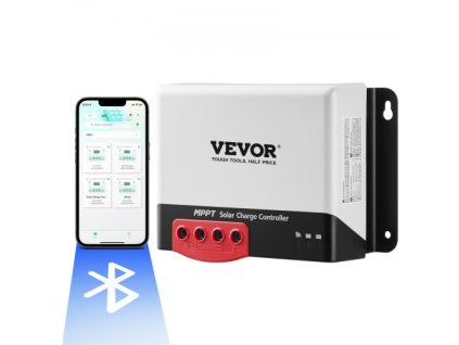 50A MPPT regulátor solárneho nabíjania, automatický DC vstup 12 V/24 V, nabíjačka solárnych panelov s modulom Bluetooth, 98% účinnosť nabíjania pre uzavreté (AGM), gélové, zaplavené a lítiové batérie