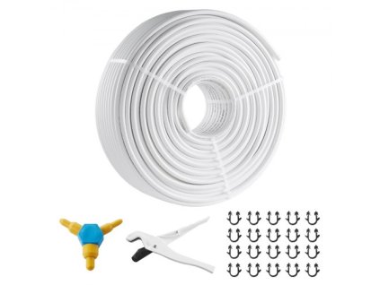 Potrubie PEX-AL-PEX, 656 stôp, priemer 5/8'', hliníkovo-plastové kompozitné potrubie Kyslíková bariéra sálavého podlažia Potrubie PEX, hrúbka 0,08'' sálavého tepla Podlahové potrubie Vnútorná hliníková vrstva potrubia PEX