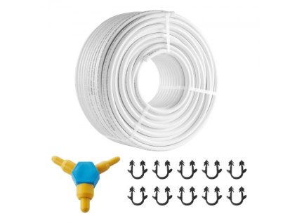 PEX-AL-PEX rúrka, 328 stôp, priemer 5/8'', hliníkovo-plastová kompozitná rúrka Kyslíková bariéra sálavá podlaha PEX rúrka, 0,08'' hrúbka sálavej tepelnej podlahovej rúrky Vnútorná hliníková vrstva PEX rúrky