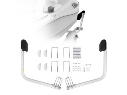 Lodný príves Guide , 0,7 m nastaviteľný dizajn Krátke vodiace lišty, 2ks vodiace tyče z pozinkovanej ocele z nerezovej ocele, ťažký dizajn valčekového vedenia, pre lyžiarsky čln, rybársky čln alebo plachetnicu