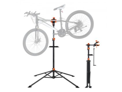 Stojan na opravu bicyklov , 80 lb Ťažký oceľový stojan na opravu bicyklov, nastaviteľná výška Pracovný stojan na údržbu bicyklov s magnetickým držiakom náradia Teleskopické rameno, Skladací stojan na bicykle pre domácnosť, obchody