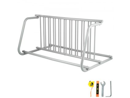 Stojan na bicykle s 10 držiakmi, dĺžka 1,5 m, celooceľový stojan na bicykle, kapacita 10 bicyklov, obojstranný stojan na uskladnenie bicyklov v garážach Streets Yards