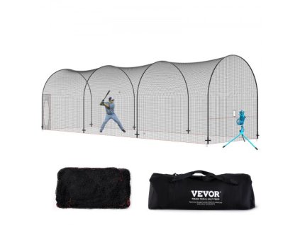 baseballová klietka, sieť a rám klietky pre softbalové a baseballové pálky, tréningová prenosná klietka s taškou, uzavretá klietka pre ťažké podmienky, na tréning odpaľovania na dvore, 40 stôp