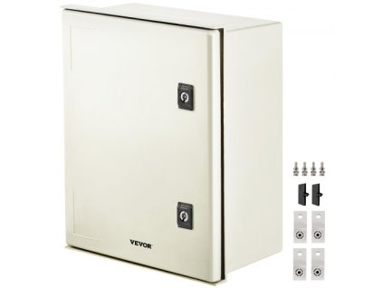 Oceľová skriňa NEMA, 16 x 12 x 8'\' Elektrická skriňa NEMA 4X zo sklenených vlákien, vodotesná a prachotesná, IP66, vonkajšia/vnútorná elektrická skriňa, s montážnou doskou (40 x 30 x 20 cm)