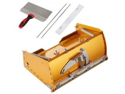 Plochý box na sadrokartónové dosky , 10 palcov široký, rýchlo čistiaci, hliníkový box na sadrokartónové dosky, nástenné dosky, plech, bonusový chránič proti blatu, navyše 2 čepele z nehrdzavejúcej ocele (10/12 palcov)