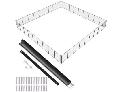 oplotenie bazéna, oplotenie bazéna 4 x 108 FT pre zapustené bazény, odnímateľné detské bezpečnostné oplotenie bazéna, jednoduchá inštalácia oplotenia bazéna, 340 g Teslin PVC pletivo na oplotenie bazéna chráni deti a domáce zvieratá