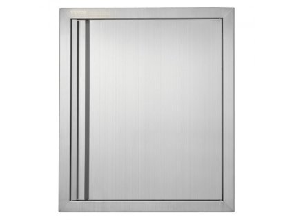 Prístupové dvierka na gril, 457x533 mm, jednoduché dvierka na vonkajšiu kuchyňu, zapustené dvierka z nehrdzavejúcej ocele, vertikálne dvierka na stenu so zapustenou kľučkou, pre ostrovček na grilovanie, grilovaciu stanicu, vonkajšiu skrinku