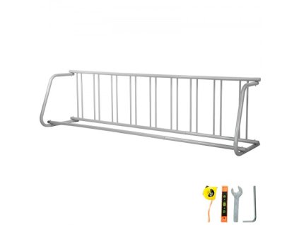Podlahový stojan na bicykle , 9 konzolový celooceľový stojan na bicykle, dĺžka 111", jednostranný úložný stojan, pevná základňa a použitie pri vonkajších príležitostiach, v školách, garážach, predných dvoroch, na dvoroch, pri cyklistických249