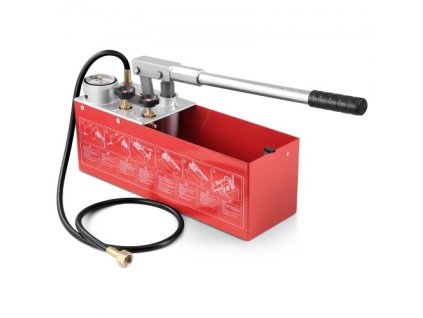 Hydrostatická skúšobná pumpa , max. 25 bar/362 PSI, dvojventilový hydraulický ručný tester tlaku vody s nádržou na vodu s objemom 2,8 gal, 4,6 ft hadicou s 1/2" vonkajšou závitovou prípojkou