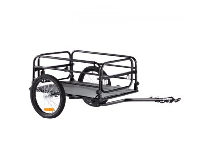 Nákladný príves na bicykle , nosnosť 160 lb, vozík na bicykle pre ťažký náklad, skladací kompaktný úložný priestor a rýchloupínacie zariadenie s univerzálnym závesom, 16" kolesá, bezpečné odrazky, vhodný pre 22"-28" kolesá