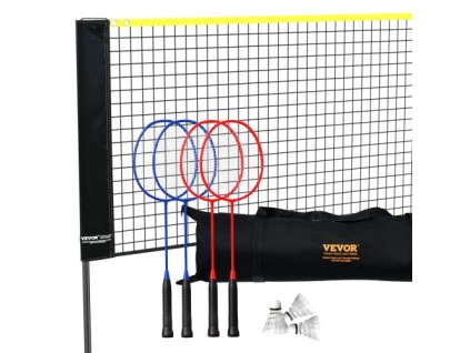 Badmintonová sieť , výškovo nastaviteľná volejbalová sieť, 20 stôp široká skladacia sieť na pickle, prenosná tenisová sieť s tyčami, stojan, taška, rakety, nylonové loptičky, vnútorné vonkajšie použitie pre deti