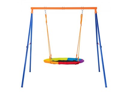 Dvorné hojdačky 40" tanierové sedadlo hojdačka A-Frame kovový stojan 440 lbs