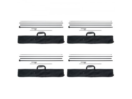 Súprava vlajkových tyčí s perím 4 Pack 16,3 ft Swooper Flag Pole s uzemňovacími kolíkmi