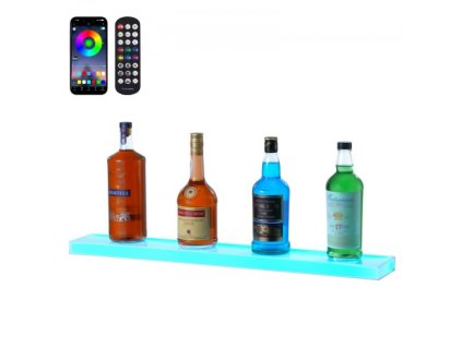 nástenný LED displej na fľaše s osvetlením, domáca barová polica 30" 1-stupňová