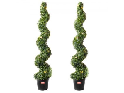 2 balenie 5' umelých boxwood Topiary Tree umelé rastliny UV Decor vnútorné/vonkajšie