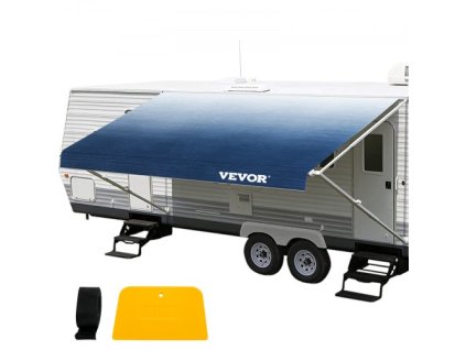 RV markíza tkanina RV Camper Náhradná tkanina 18ft Slate Blue