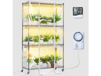 vnútorný skleník s rastovým svetlom 4 vrstvy 180W 59,1"