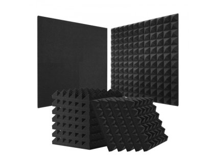 36 balení 12 x 12 x 2 palcové akustické penové panely pre steny a stropy v štúdiu