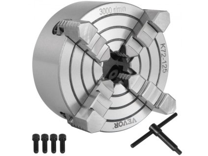 K72-125 5-palcové sústružnícke skľučovadlo Nezávislá obojstranná čeľusť 125MM Sústruh na kov Príslušenstvo pre mini sústruh na kov 4-dielne sústružnícke skľučovadlo