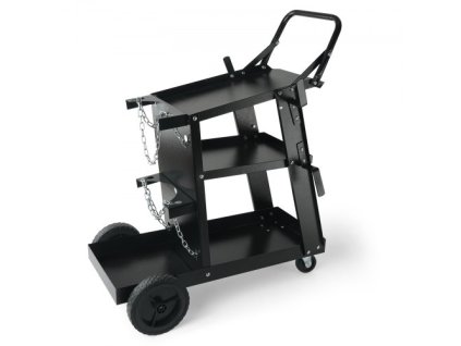 Zvárací vozík , 3-úrovňový zvárací vozík Heavy Duty s nosnosťou 400 lb, 360° otočné kolesá, bezpečnostné reťaze na uskladnenie nádrží, zvárací vozík MIG pre zváračky TIG, ARC, MMA, plazmové rezačky
