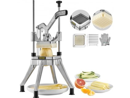 Komerčný krájač na zeleninu a ovocie 3/8´´ čepeľ Heavy Duty Professional Food Slicer na hranolky Kattex Krájač na cibuľu Nerezová oceľ na paradajky Papriky Zemiaky Huby, plátky