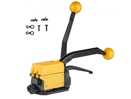 Oceľový páskovací stroj pre šírku 1/2 "-3/4" 3 v 1 (napínač, lisovací stroj, rezačka) Ručný páskovací stroj Kovový páskovací nástroj Páskovací stroj z nehrdzavejúcej ocele