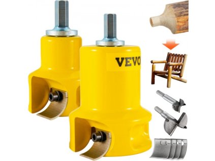 Čapový rezač, priemer 1"/25,4 mm a 2"/50,8 mm, s dvoma zakrivenými čepeľami a gombíkovými skrutkami Sada Home Master, prémiový rezač nábytku z hliníka a ocele, komerčný nástroj pre začiatočníkov