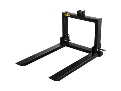 trojbodové paletové vidly 2000 lbs, vidlicový nadstavec pre traktor kategórie 1, 25,5''x22''x41'', oceľový nadstavec pre veľké zaťaženie, pre traktor, šmykom riadený nakladač