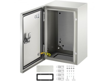 Oceľová skriňa NEMA, 12 x 8 x 6'\' Oceľová elektrická skriňa NEMA 4X, vodotesná a prachotesná, IP66, vonkajšia/vnútorná elektrická skriňa, s montážnou doskou
