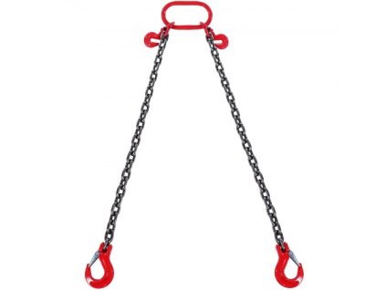 5/16" x 6' reťazová slučka 2 ramená G80 zdvíhacia reťaz s hákmi 6600 lbs