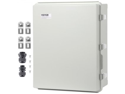 Vonkajšia elektrická rozvodná skrinka , 13,78 x 9,84 x 5,90 palca, ABS plastová elektrická skrinka s výklopným krytom, západka z nehrdzavejúcej ocele, IP67 prachotesná, vodotesná pre vonkajšie elektrické projekty