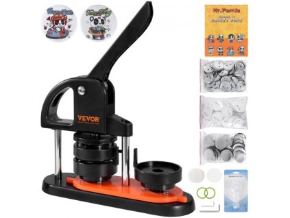 Stroj na výrobu gombíkov , 2,28 palca/58 mm špendlíkový stroj, súprava na dierovanie odznakov bez inštalácie, potreby na výrobu gombíkov pre deti DIY darčeky so 100 dielmi gombíkov, rezačka kruhov, magická kniha