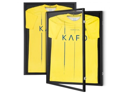 2ks Jersey Display Frame Case, 23,3 x 31,2 x 1,5 palca, veľký uzamykateľný športový dres Shadow Box s 98% UV ochranou PC skla a vešiakov, pre baseball basketbal, futbal hokejové tričko a uniformu