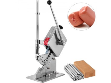 Ručný stroj na orezávanie klobás v tvare písmena U Stroj na orezávanie potravín Stroj na orezávanie potravín na utesnenie balenia klobás s 2 krabicami s prackou 8000 ks