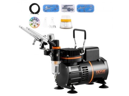 Airbrush set Airbrush set s dvoma ventilátormi so vzduchovým kompresorom Sada 3 airbrushov