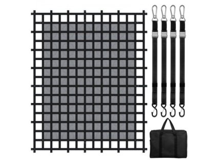 Sieť na prepravu ťažkých nákladov 120" x 105" Nastaviteľné pracky a S-háky