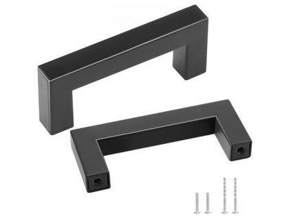 30 Pack Cabinet Pulls, 3 palce/76 mm od centra k centru Tenké štvorcové zásuvky kuchynských skriniek, nerezové úchyty dverí Moderné kuchynské skrinky pre kuchynské kúpeľňové barové kovania Matná čierna