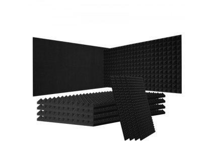 Akustické penové panely 4 Pack 48 x 24 x 2 palce pre steny a strop štúdia