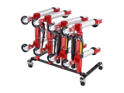 Auto Dolly Rack Hydraulický organizátor zdvíhacích vozíkov s kapacitou 4 vozíky
