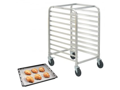 10-listový komerčný stojan na žemle Kuchynské hliníkové stojany na pečenie Brzdové koleso