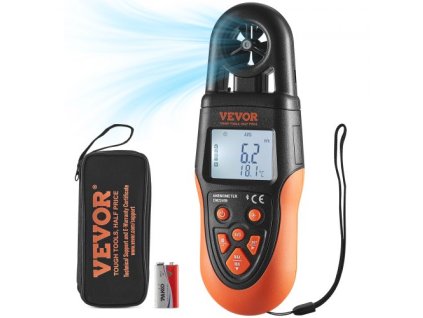 Bluetooth ručný anemometer, 14°F-140°F, digitálny merač rýchlosti vetra s LED podsvietením obrazovky, meria rýchlosť vetra Teplota vetra Teplota vzduchu Prúdenie vzduchu Chladenie vetra, pre surfovanie Drone Flying HVAC