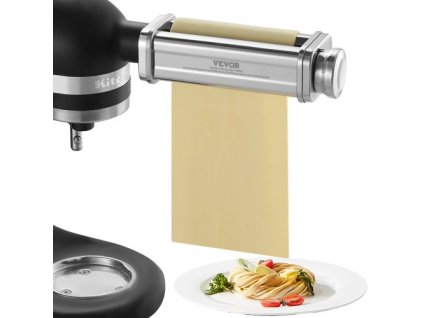 Nástavec na cestoviny pre stojanový mixér KitchenAid, valček na cestoviny z nehrdzavejúcej ocele, príslušenstvo k strojčeku na cestoviny s nastaviteľnou hrúbkou 8 gombíkov, nástavec na cestoviny KitchenAid od