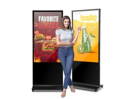 55" Digital Signage Display Dotykový displej 4K UHD LCD Stojaci kiosk