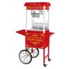 Stroj na výrobu popcornu s vozíkom - červený