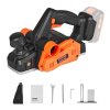 Akumulátorový elektrický ručný hoblík, šírka 3-1/4", 16 500 ot. Ručný hoblík na drevo s nastaviteľnou hĺbkou hobľovania 5/64" HSS nože Obojstranné odsávanie prachu, na opracovanie dreva, hladenie povrchu