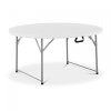 Okrúhly skladací stôl - Ø 1 500 x 740 mm - 150 kg - dnu/vonku - biely