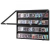 36 Graded Sports Card Case, 30,5 x 24,3 x 2,1 palca, Baseball Card Display Frame with 98% UV Protection Clear View PC Glass, Lockable Wall Mounted Football Basketball Collectible Card Case