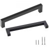 30 Pack Cabinet Pulls, 5.03in/128mm Center to Center Thin Square Drawer Kitchen Cabinets, nerezové úchyty dverí Moderné kuchynské skrinky pre kuchyňu Kúpeľňa Bar Hardware Matte Black