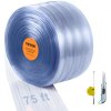 331748 pasova zaclona delka 75 x 8 sirka x 0 08 tloustka pruhledna zebrovana pvc zaclonova lista roleta dveri plastove dverni listy pro dvere supermarketu garaze skladu stodoly chyse pro domaci zvirata